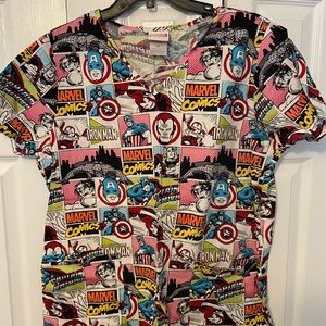 Marvel Comics scrub top